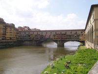  Ponte Vecchio (Old Bridge) spans the Arno River in Florence